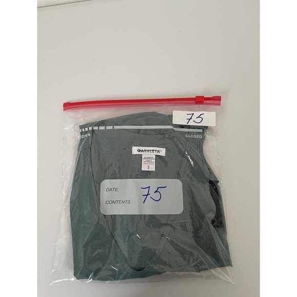 Athleta Shirt Womens Small Swing Forward Pleated Tank Top Deep Ocean Teal NWOT‎ - Picture 11 of 11